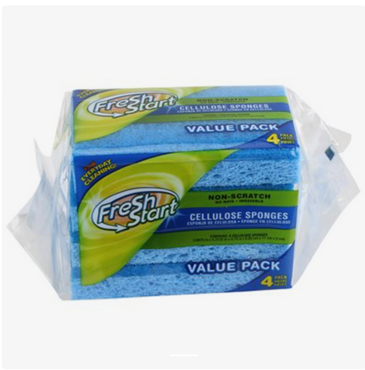 Cellulose Sponge Blue (4 Pack)