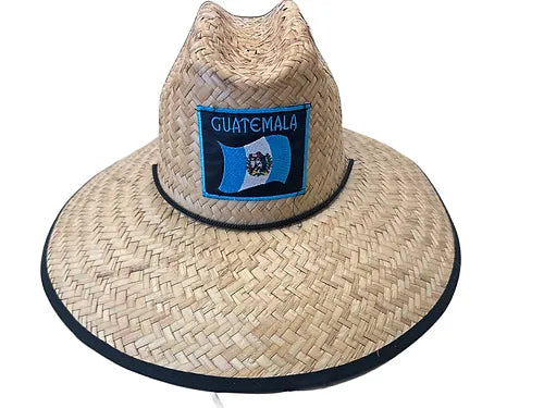 Straw Hat W/ Guatemala Patch