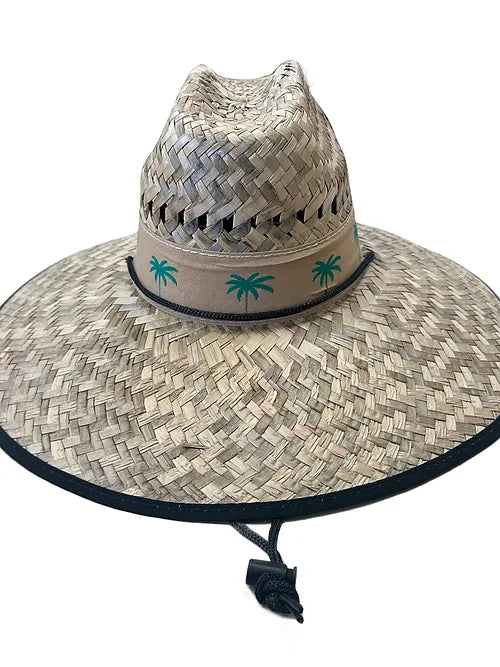 Straw Hat W/Palm Tree Band