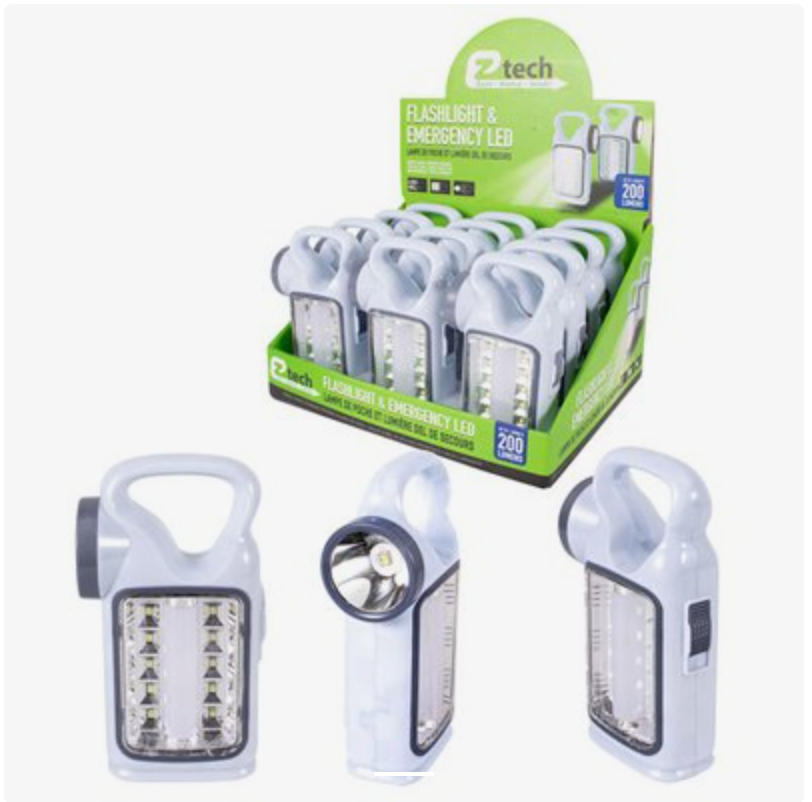 EZ Tech LED Dual Flashlight/Lantern (12 Pack)