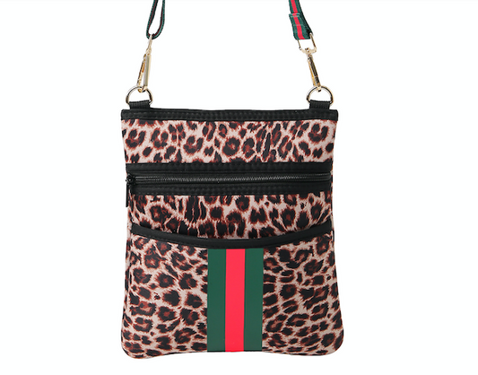 Messenger Bag W/ Leopard Print