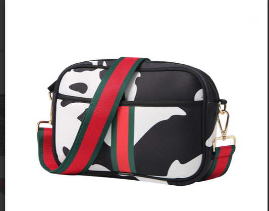 Cow Print Cross Body with Removable Strap