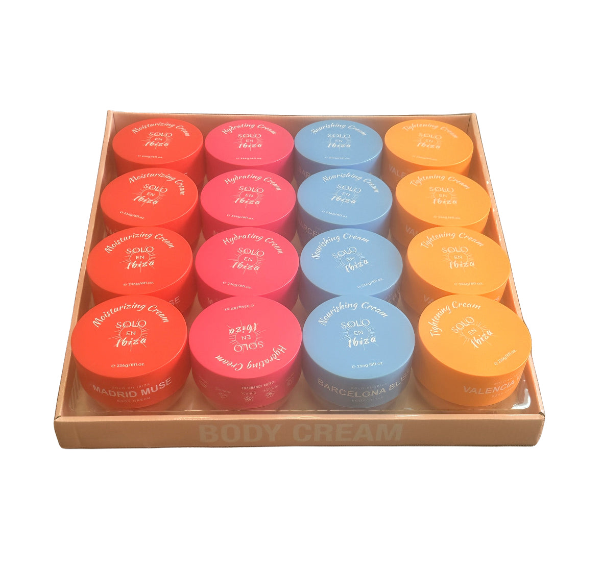 Body Cream Display Assorted 16CT (Solo En Ibiza)