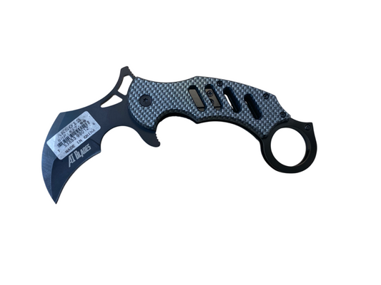 Spring Assisted Pocket Knife- Black and Gray