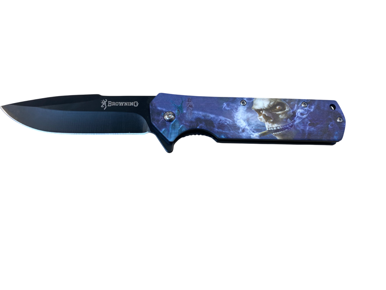 Spring Assisted Pocket Knife- Skull