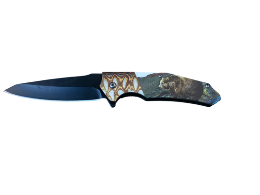 Spring Assisted Pocket Knife- Bear