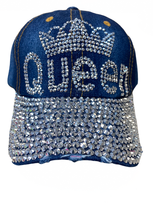 Queen Rhinestone Cap