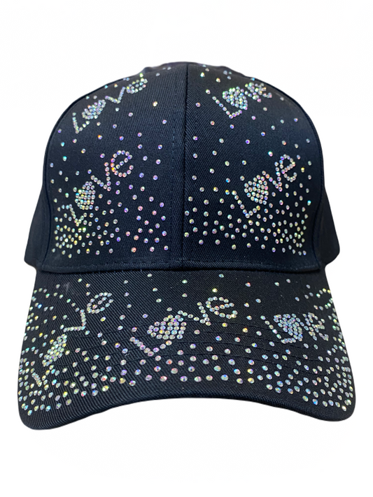 Love Rhinestone Cap