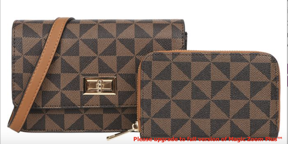 Checkered Design Crossbody Bag