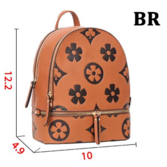 2 in 1 Print Zipper Backpack W/ Wallet Set