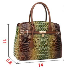 Crocodile Purse Set 2 Piece (Purse and Wallet)