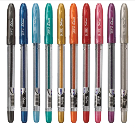 Shine Glitter Gel Pens (10 PACK) Assorted