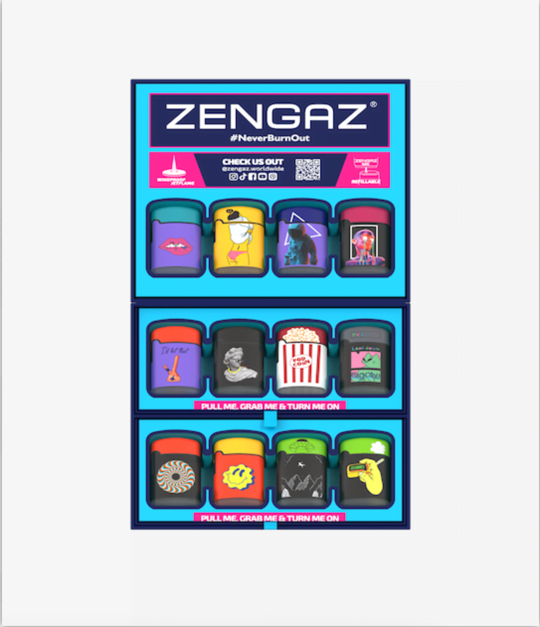 Zengas Cube Lighter Display