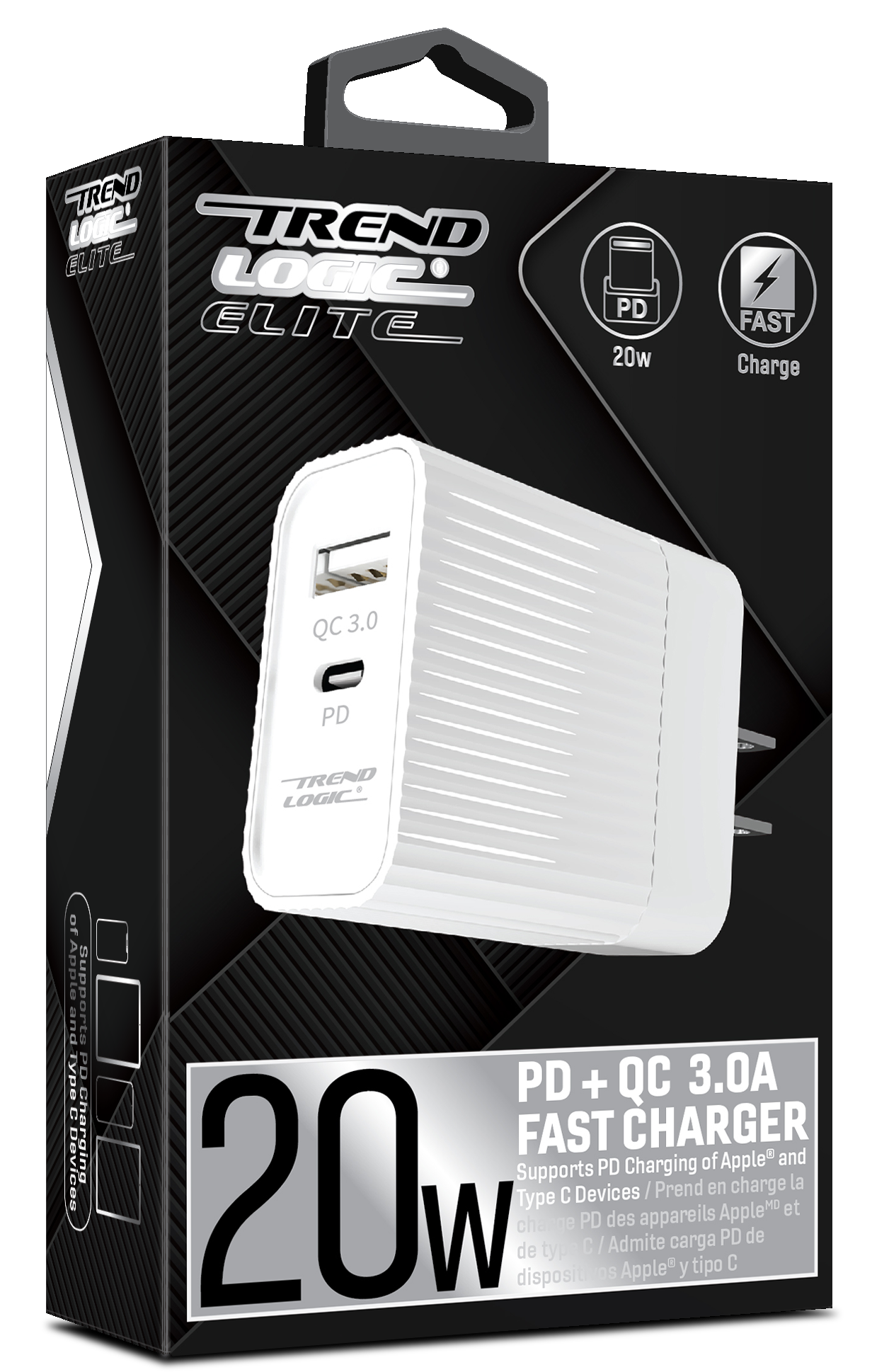 USB C and USB A Dual Wall Charger 18W